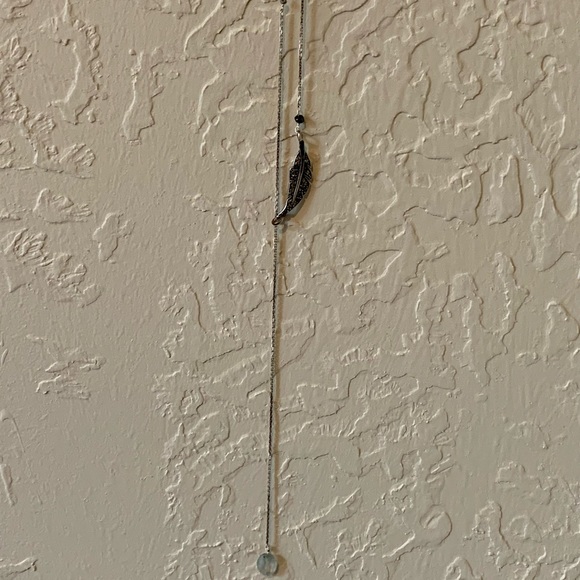 Lariat Diamond Leaf Necklace - Picture 10 of 10